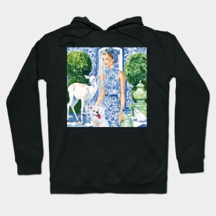 The world in blue and white Hoodie